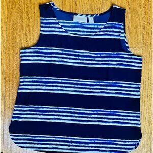 CHICOS NAVY BLUE - WHITE STRIPED TANK